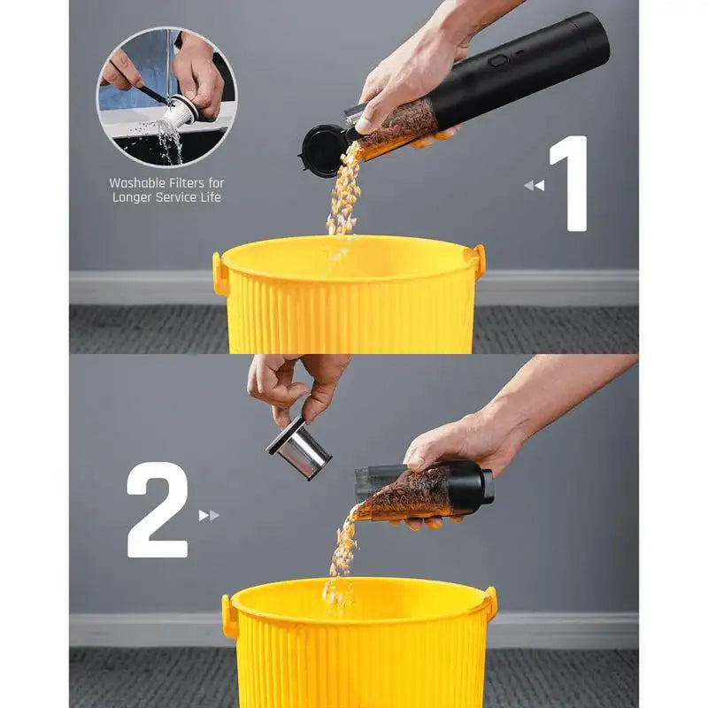 Fanttik Slim V8 Mate/V8 Apex tragbarer Akku-Autostaubsauger 12000Pa/30AW RobustClean Mini-Staubsauger mit flexiblem Schlauch und Haustierbürste