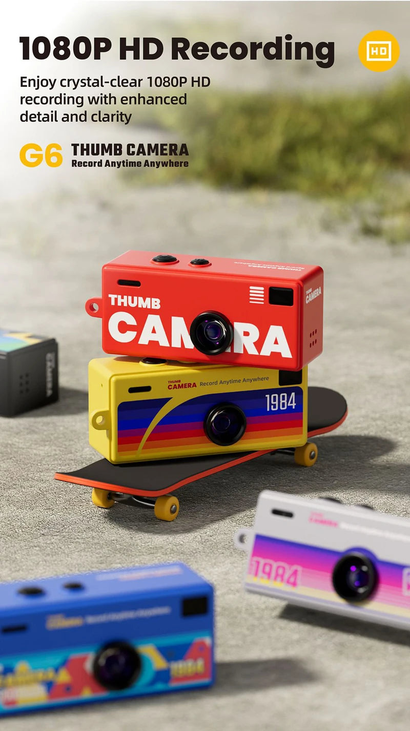 Mini-Schlüsselanhänger-Daumenkamera mit 1080P HD-Videoaufzeichnung und 130 Grad Weitwinkelobjektiv, TFT-LCD-Bildschirm für Studenten 2025