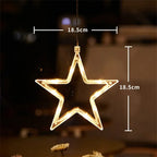 LED-Licht Schneeflocke Weihnachtsmann Fenster Ornamente Dekoration für Zuhause Weihnachten Navidad Neujahr Weihnachten Dekor Fee Lampe Lichterketten