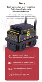 Kinder Zug Reiten Spielzeug Ailway Klassische Elektrische Modell Kann EINE Kleine Zug Schiene Auto Kinder Baby Walker Kinderwagen Spielzeug Jungen