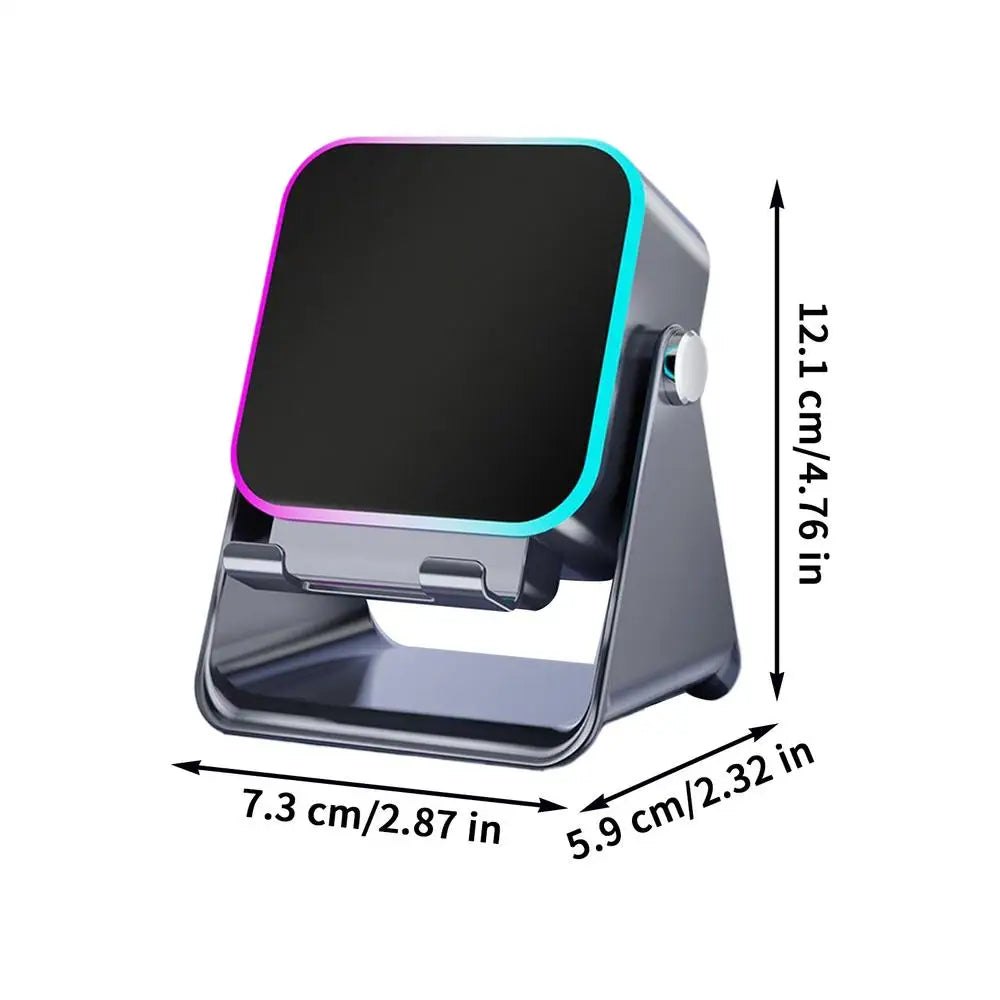 Induktionslautsprecher für Telefon mit leichter faltbarer Station, 10 W, Telefonhalter, kabelloser Ladegerät-Lautsprecher für Zuhause, Büro, Reisen
