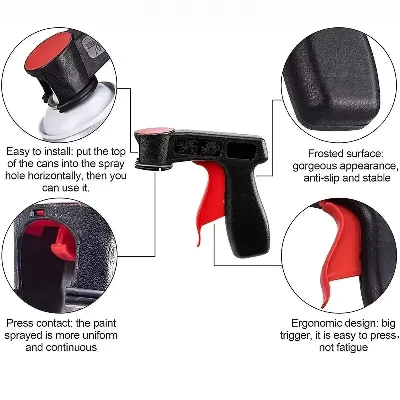 Ergonomischer Sprühdosen-Griff – Wiederverwendbare Lackierhilfe, Präzise Dosierung | Für DIY, Auto & Dekoration | Einzel- & Sets