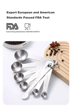 Messlöffel aus Edelstahl, 4/6/7/8-teiliges Set mit Skala, Messlineal, Löffel, Küche, Kaffee, Backen, Messwerkzeug-Set