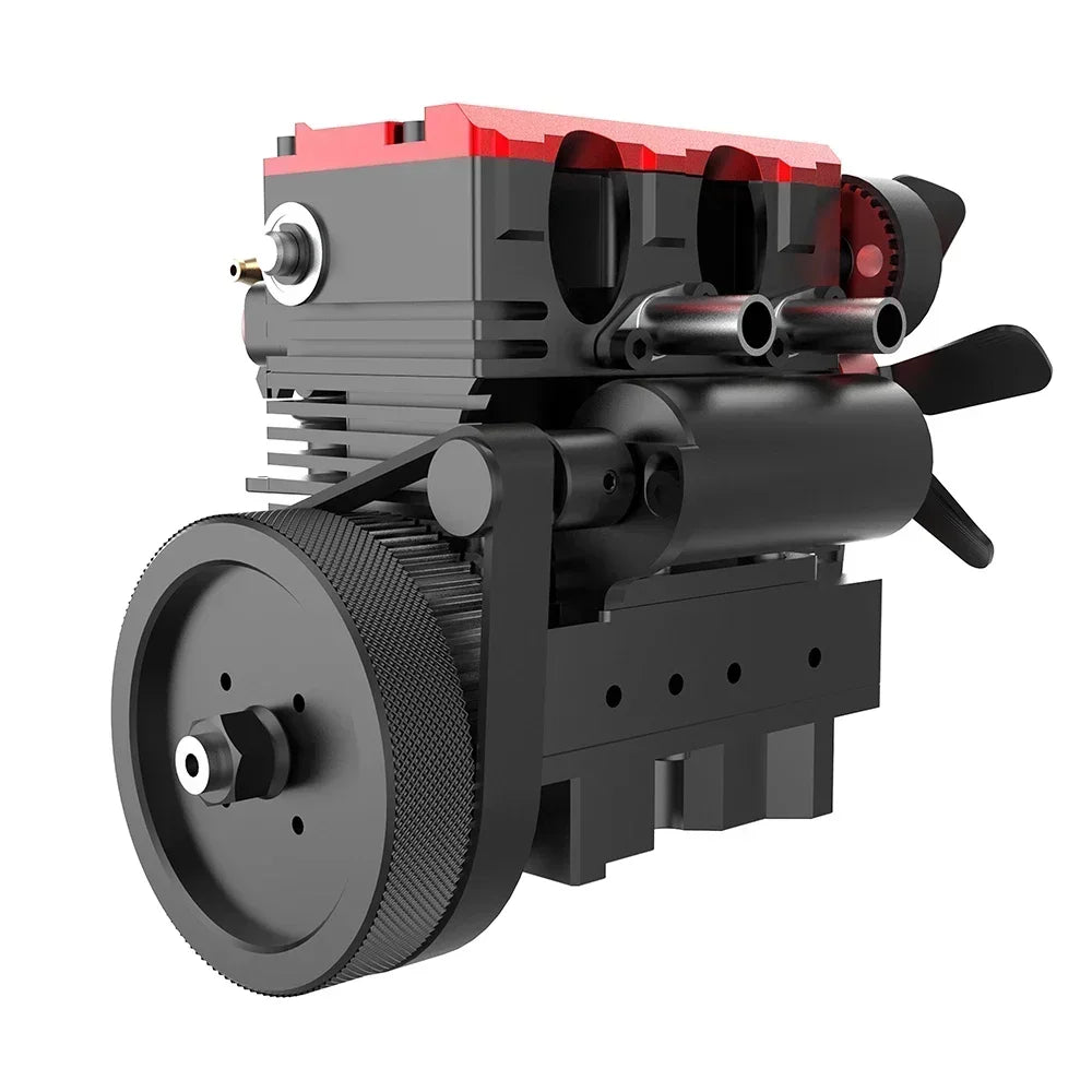 TOYAN FS-L200AC Motormodell 7 cc Inline 2 Zylinder 4-Takt luftgekühlter Nitro-Motormodellbausatz – TOYAN- und OTTO-MOTOR-Version