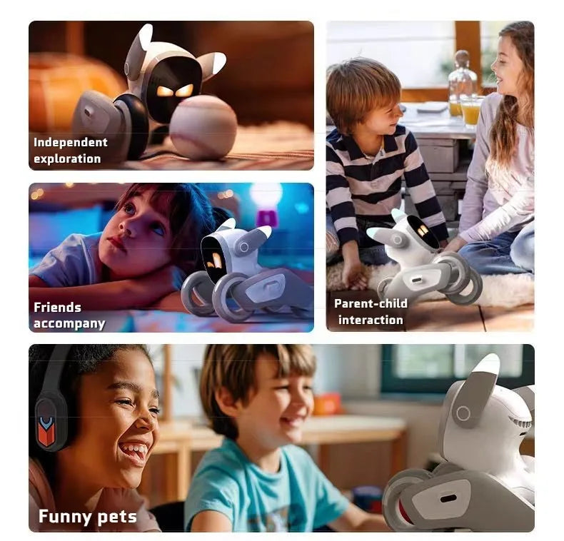 Loona Smart Pet Robot Niedlicher AI-Roboter, emotionale Roboter, interaktive Sprachsteuerung, Gestensensoren, Heimüberwachung, mehrsprachige Unterstützung K