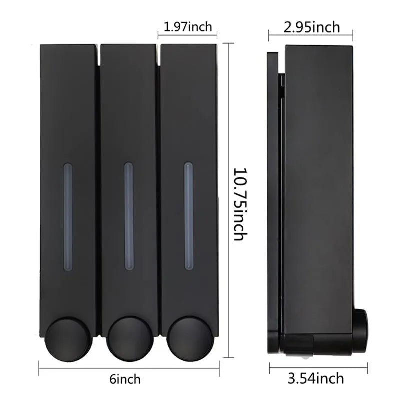 Seifenspender für 1/2/3 Tassen, Wandmontage, Duschseifenspender, Duschgel, Waschmittelspender für Badezimmerzubehör, kein Stanzen