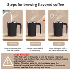 380ML Mini Elektrische Kaffeetasse Rotierenden Mixer Mit Abdeckung Automatische Mischbecher Wärmer LED Temperatur Display