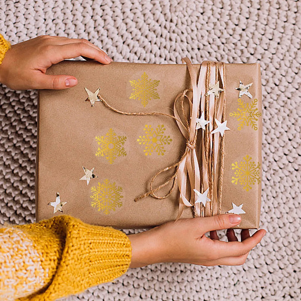 100–500 Stück 2,5 cm runde transparente Frohe Weihnachten-Aufkleber, Urlaubsaufkleber für Weihnachtsdekoration, Hochzeit, Party-Karten