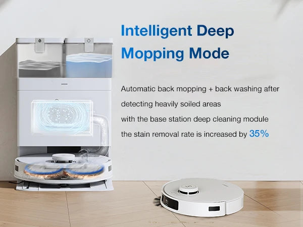 ECOVACS T30C Pro Omni GEN 2 Staubsaugerroboter, Kehren, 25.000 Pa, Staubsaugersammler, Heißluft-Trockenbodenreinigung, Haushaltsgeräte