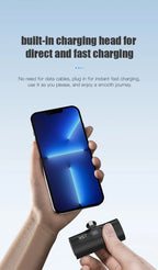 4 x 5000 mAh Mini-Powerbank mit Ladestation, tragbar, PD 20 W, Schnellladegerät, Powerbank für iPhone 16 x Samsung Xiaomi Poverbank