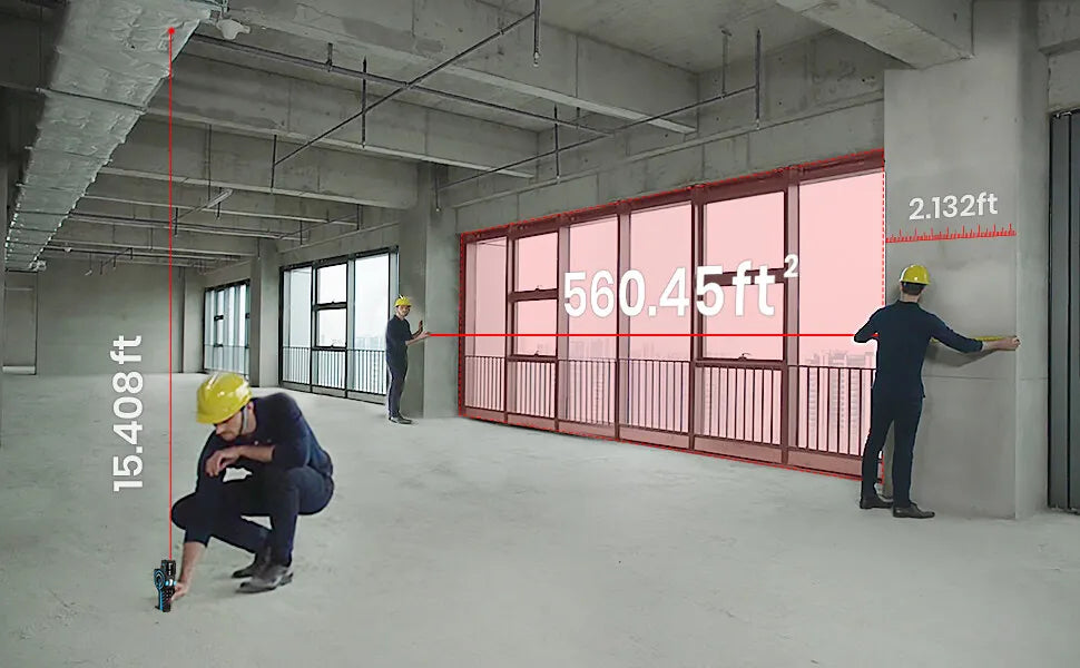 Acegmet dtx10 3-in-1-Messgerät. 2,0" ips-Display & Laser-Positionsmarkierung & 100 m Entfernungsmesser & Stahlband, Werkzeuge für Deko