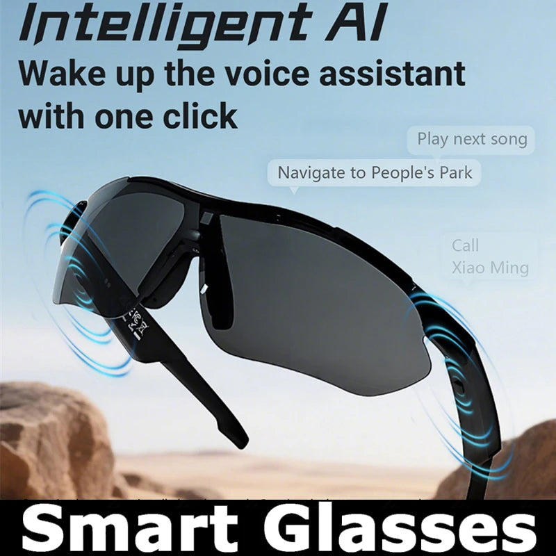 Intelligente Bluetooth-Brille zum Musikhören, Telefonanrufe, Radfahren, Sport, Kopfhörer, UV-Schutz, Intelligenz, Sonnenbrille für Männer und Frauen