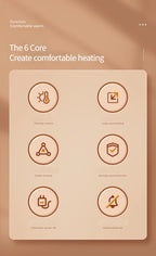 Tragbare Raumheizungen, faltbare Fußwärmer für Büros und Häuser, Tischbeine und Füße, mit Thermostat und Timer