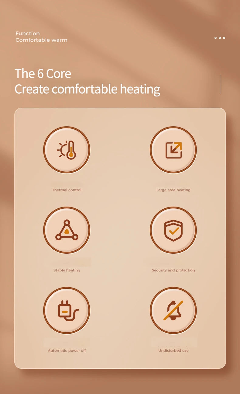 Tragbare Raumheizungen, faltbare Fußwärmer für Büros und Häuser, Tischbeine und Füße, mit Thermostat und Timer