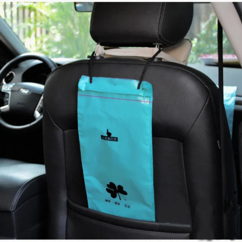 50 Stück Auto Einweg Müllsäcke, selbstklebende Müllhalter, Auto Interieur, Büro, Küche, Müll Aufbewahrung, Beutel biologisch abbaubar