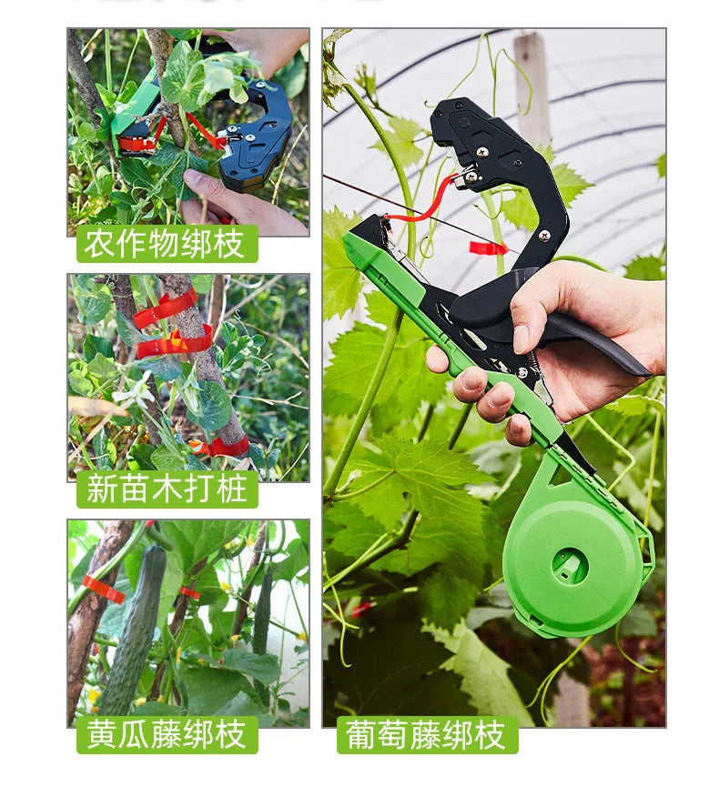 Leichte Pflanzenbindemaschine, Gartenpflanzenrebe, Tapetool für Gemüse, Trauben, Tomaten, Gurken, Pfeffer, Tapener, Bänder, Bindewerkzeug
