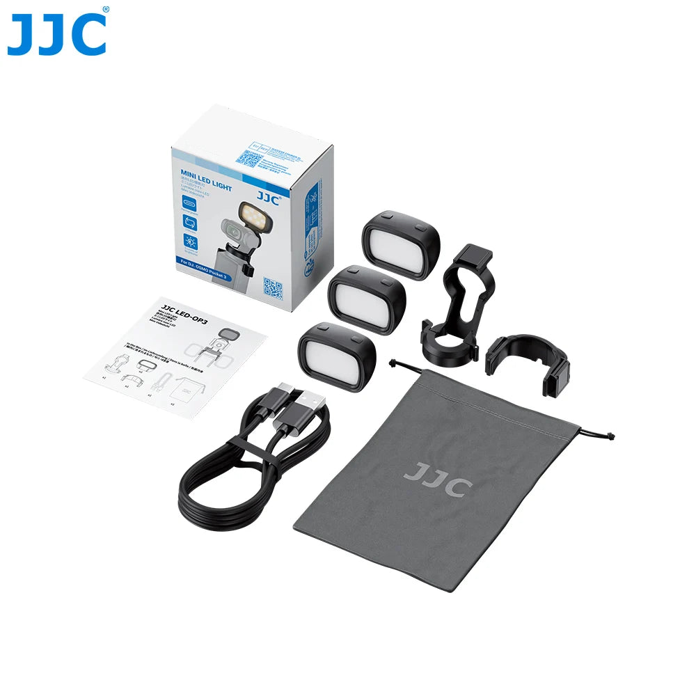 JJC Osmo Pocket 3 Mini-LED-Licht, magnetisches Fülllicht, Video-Selfie-Licht für DJI Osmo Pocket 3, wiederaufladbare Zusatzbeleuchtung
