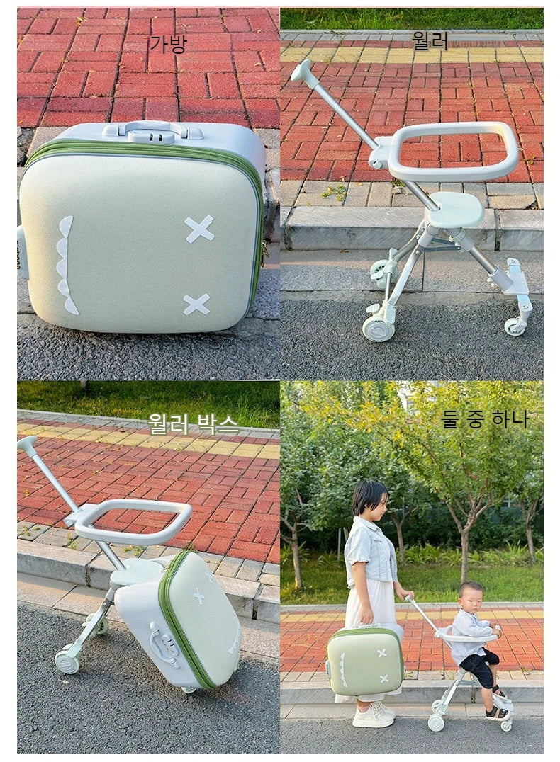 Cartoon Kinder Trunk, fahrbare Reisetasche