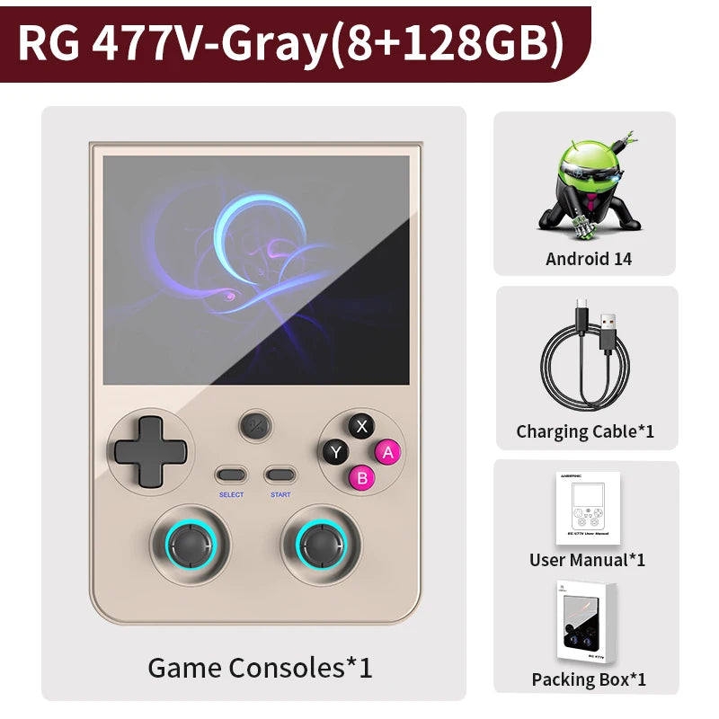 Anbernic RG477V Retro-Handheld-Konsole – Android 14, 4,7" 120Hz, Dimensity 8300, 5500mAh