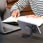 KASHIRINA MagSafe Halterung – Aluminium, faltbar, für iPhone, Laptop & Auto, Silber oder Schwarz