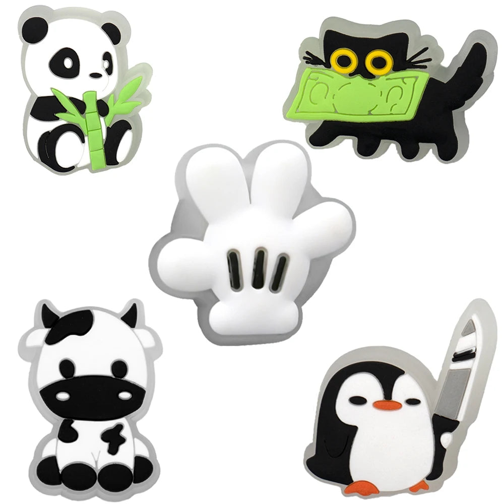 1–5 Stück neue Weihnachts-LED-Schuhanhänger, niedlicher Weihnachtsmann, Katze und Hund, Pin-Zubehör für Sandalen, Schuh-Clogs, Schnalle, Weihnachtsgeschenke