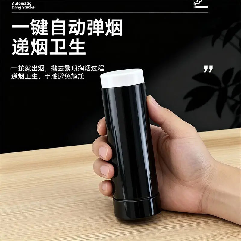 Neue kreative All-in-One-Zigarettenschachtel mit automatischer Auswurf, tragbare Zigarettenschachtel mit einem Klick, Zigarettenzubehör, Geschenk für Männer