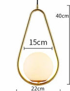 Moderne Led Hängen Lampe Minimalismus Metall Anhänger Lichter Glas Runde Glas Ball Nacht Beleuchtung Wohnzimmer Küche Nordic Deco
