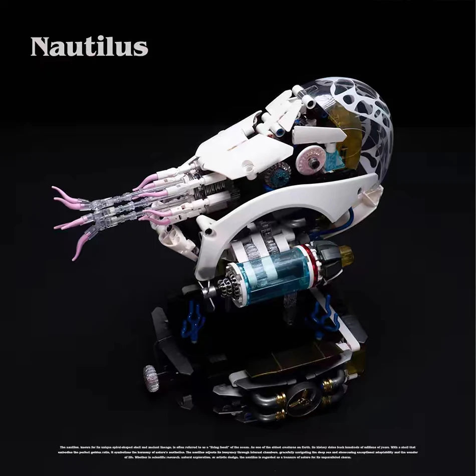 1190 PCS MOC Mechanische Bionic Nautilus Modell Bausteine Motor Set Meerestiere Kreaturen Montage Ziegel Spielzeug für Kinder Geschenk
