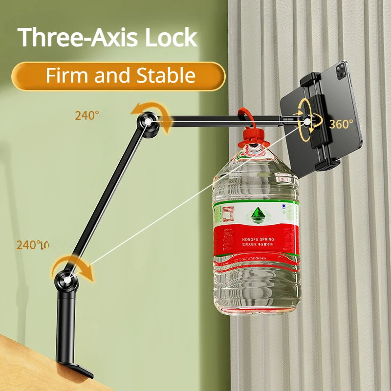 Oatsbasf versteckter Nachttisch-Tablet-Telefonständer 990 °   Drehbare, einsteckbare, geschlitzte, aufsteckbare Telefonhalterung, Tablet-Halterung für Sofa, Schreibtisch