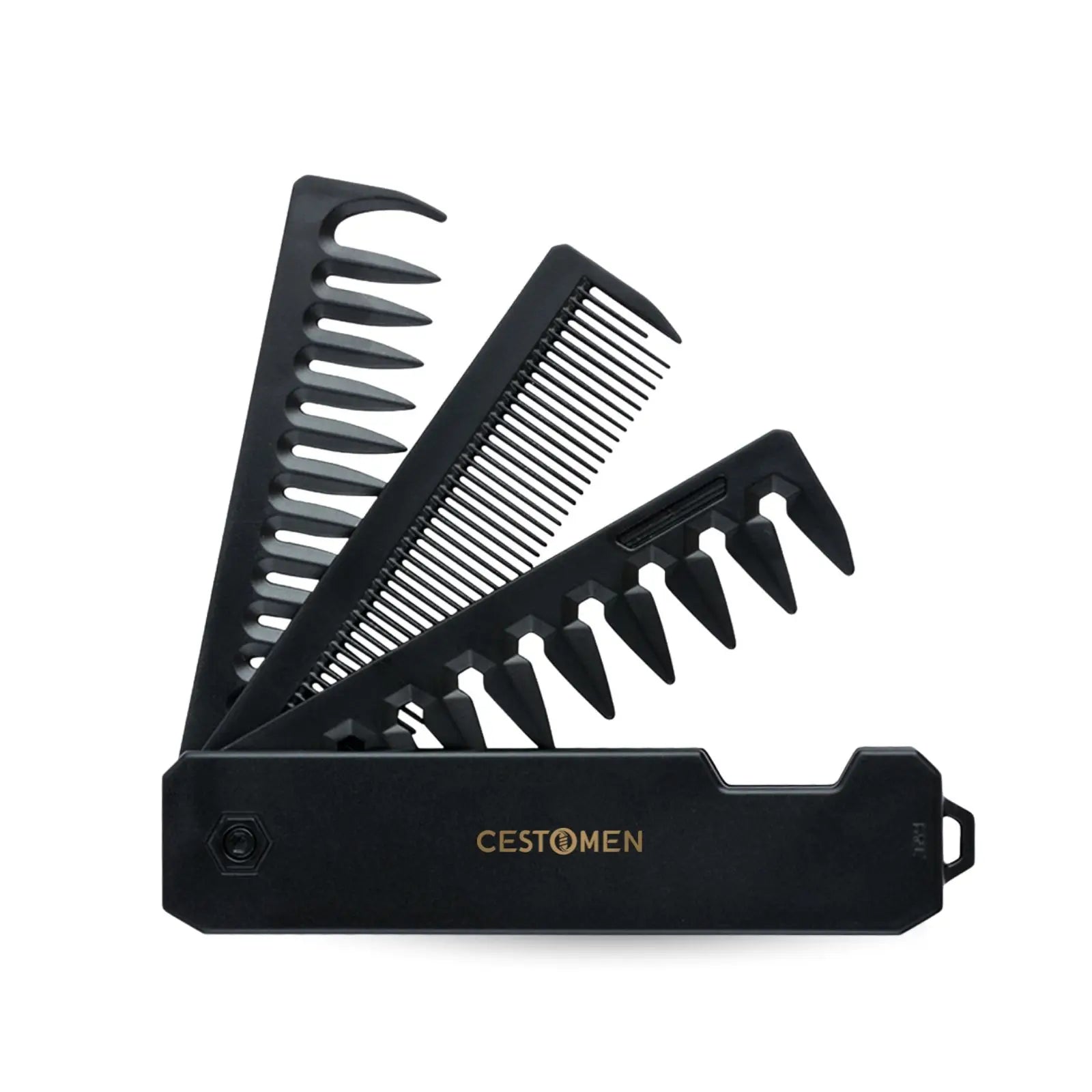 Neue 1/2/3 in 1 Tasche Klapp Kämme Kunststoff Breite Zahn Öl Kopf Kamm Bart Kämmen Barber Clipper kamm Salon Haar Styling Werkzeuge
