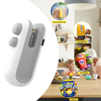 Mini-Versiegelungsmaschine, Schnittversiegelung, doppelt verwendbar, zum Versiegeln von Lebensmitteln, Artefakten, Snacks, feuchtigkeitsfreier Versiegeler, Druckknopf-Versiegelungsmaschine aus Kunststoff