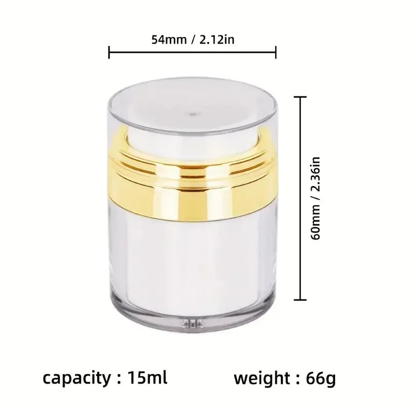 15/30/50ML Leere Airless Pumpe Jar Nachfüllbare Cremes Gele Lotionen Dispenser Creme Jar Vakuum Flasche Push-unten Pumpe Dispenser