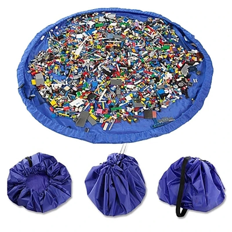 Kinderspielzeugkissen, Spielzeug-Aufbewahrungstasche, Große saubere Spielunterlage, Robuste Baustein-Spielzeug-Aufbewahrungstasche, Outdoor-Matte