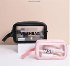 Wasserdichte tragbare Reise-Kulturtasche für Damen, transparent, Make-up-Aufbewahrungstasche, große Kapazität, Kosmetik-Organizer, Schönheitstasche für Damen