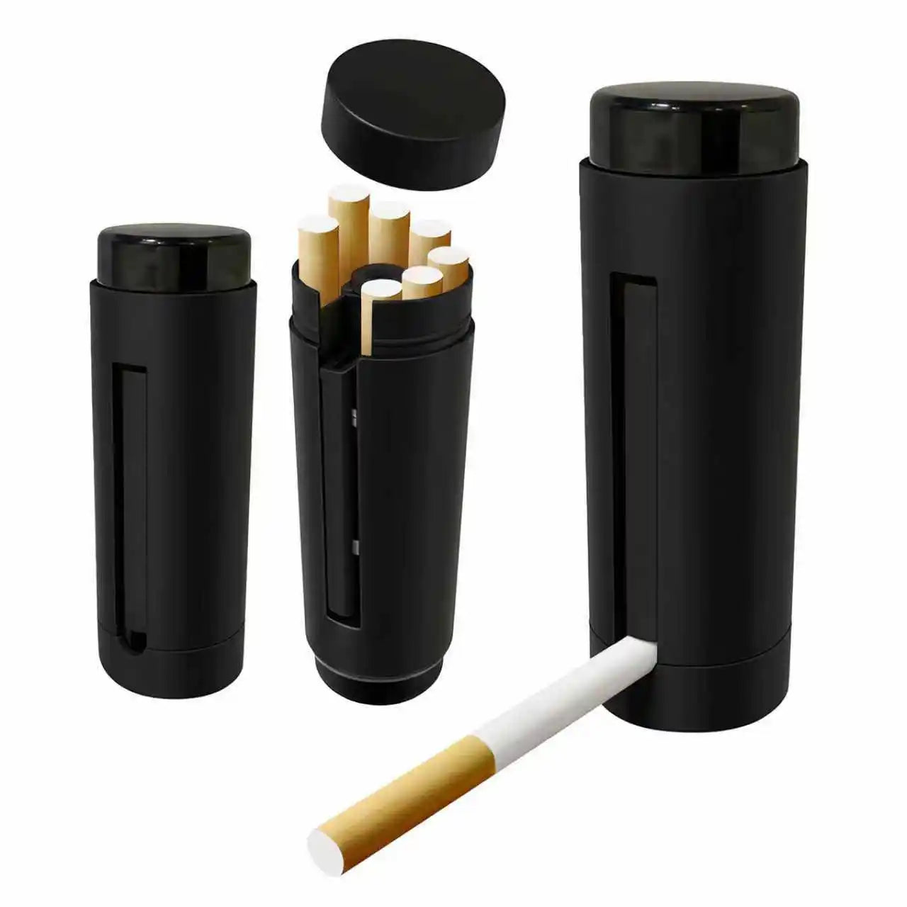 Neue kreative All-in-One-Zigarettenschachtel mit automatischer Auswurf, tragbare Zigarettenschachtel mit einem Klick, Zigarettenzubehör, Geschenk für Männer