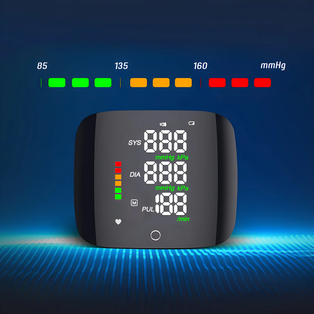 Neue LED Handgelenk Blutdruck Monitor