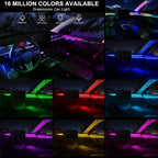 VASTFIRE Starlight Auto-Ambientebeleuchtung – Glasfaser-Fußmatten, RGB-Lichtleiste & Faserlampen | App & Fernbedienung | CE & RoHS