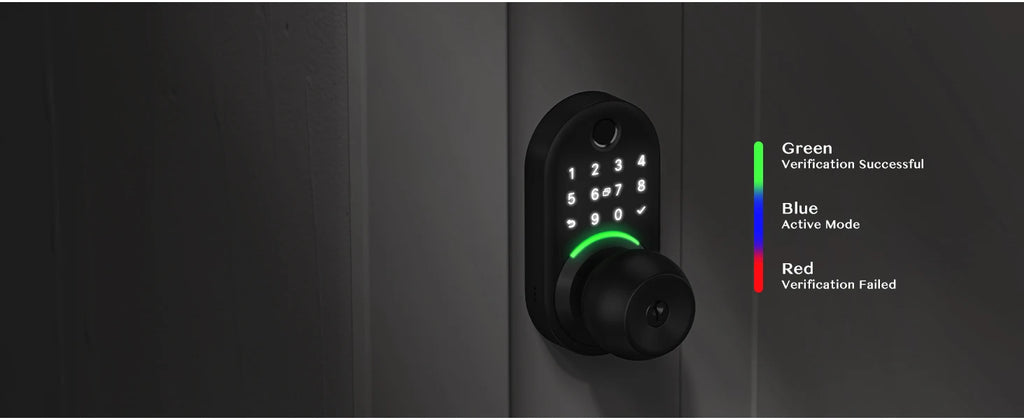 Intelligentes Tastatur-Türschloss mit Knopf, Yamiry-Digitalschloss mit schlüssellosem Zugang und Griff, elektronischer Fingerabdruckknopf für die Haustür, Gen