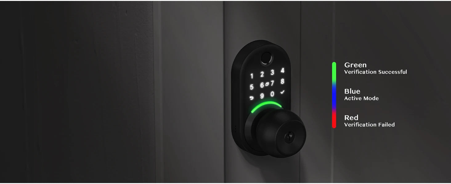 Intelligentes Tastatur-Türschloss mit Knopf, Yamiry-Digitalschloss mit schlüssellosem Zugang und Griff, elektronischer Fingerabdruckknopf für die Haustür, Gen