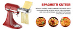 3-in-1-Nudelaufsatz für Kitchenaid-Standmixer, komplett aus Metall, Nudelmaschine, Kitchenaid-Aufsatz, Nudelblatt-Rolle, Spaghetti