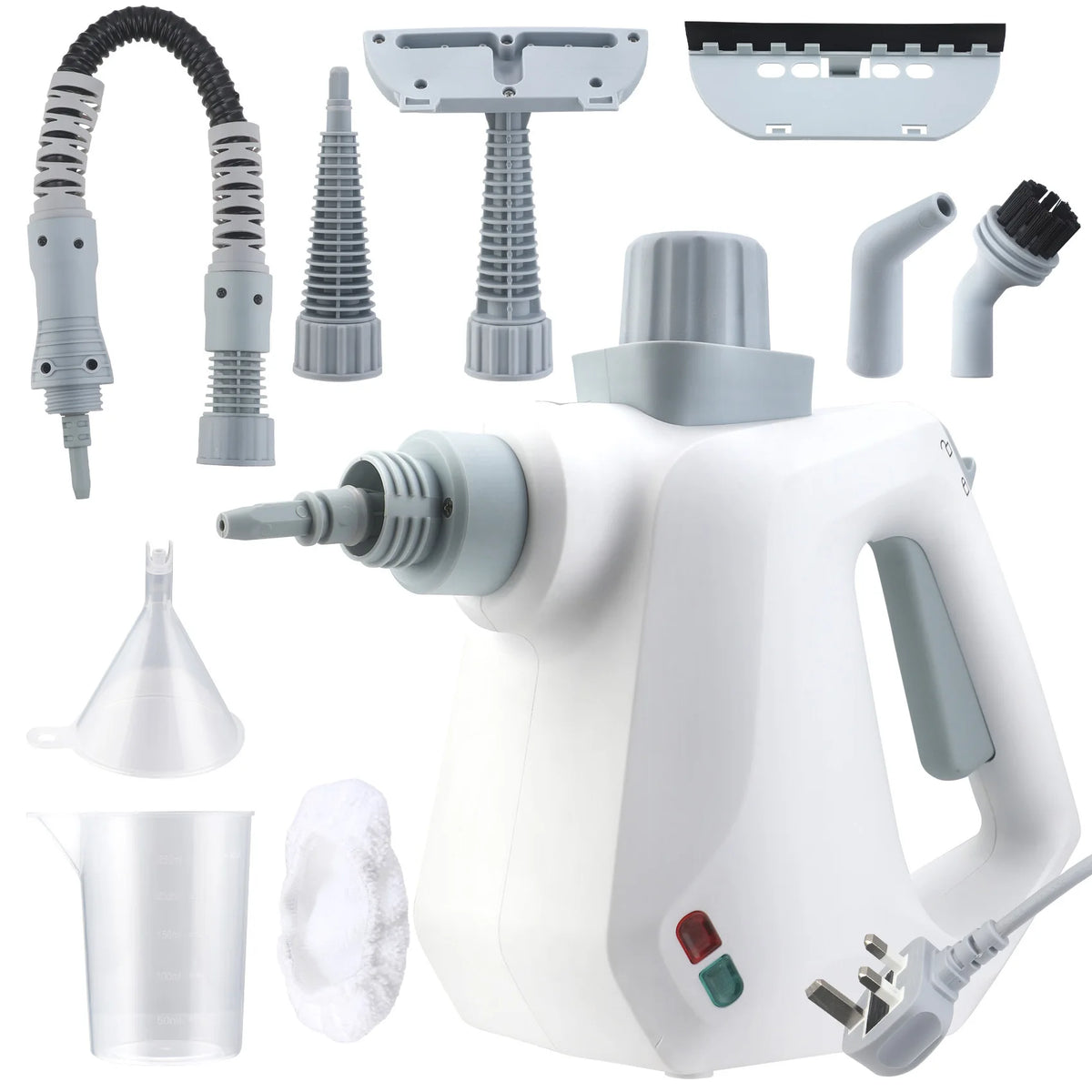 SUSWEETLIFE CG1982 Handdampfreiniger 1050W – 3 Bar, 30 Sek. Aufheizzeit, Multifunktional | CE | EU, UK & AU