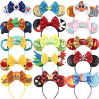 Prinzessin Haarreif mit Pailletten-Bogen – Disney-Motive, Halloween & Party | Damen & Kinder