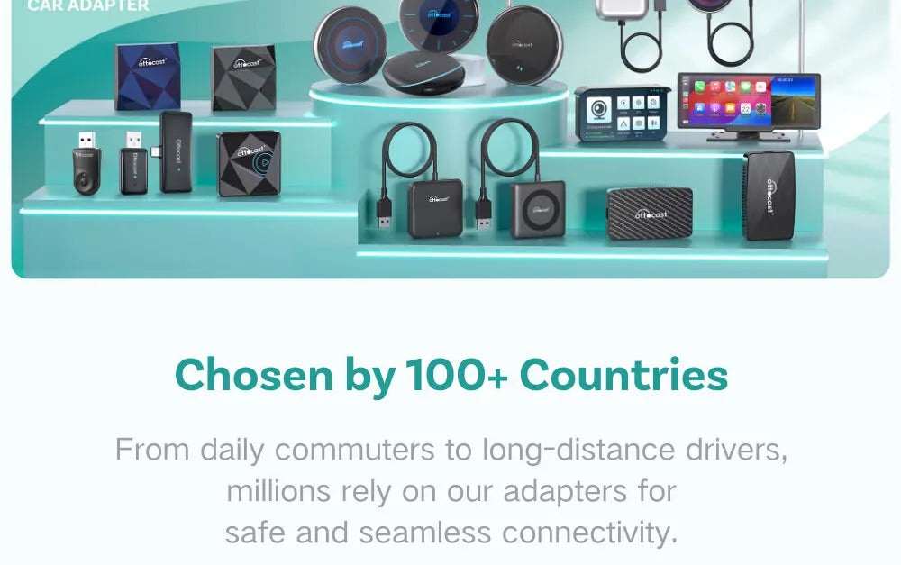 OTTOCAST Cabin Care, Drahtloser CarPlay-Adapter Babykamera 1080P HD 150°