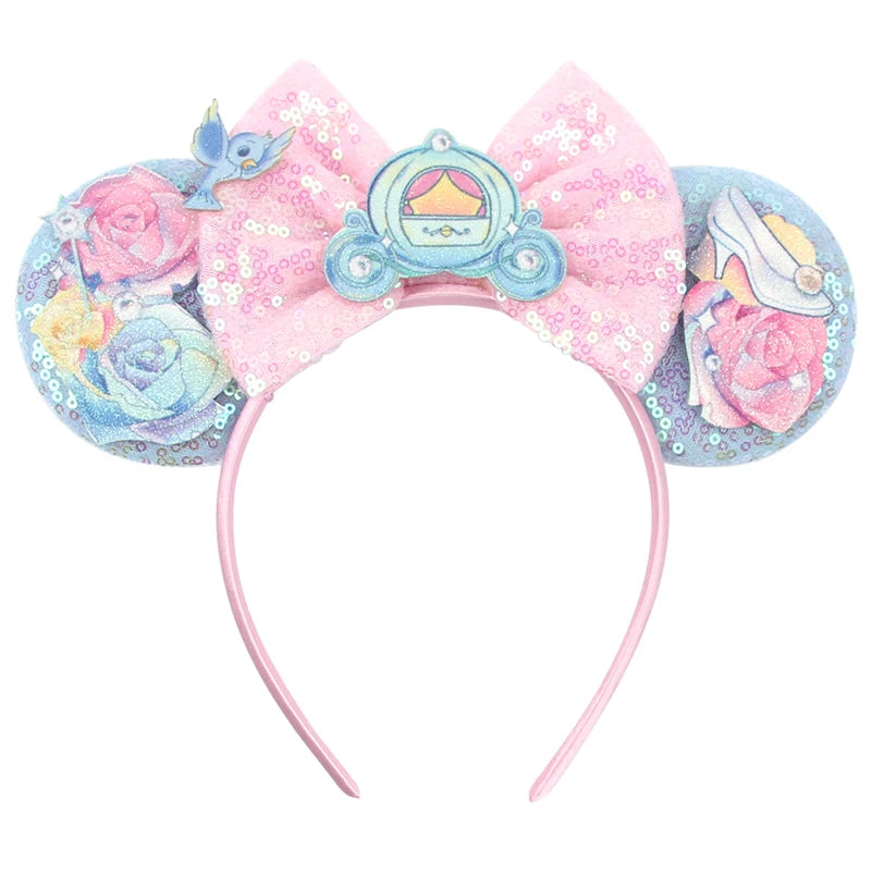 Prinzessin Haarreif mit Pailletten-Bogen – Disney-Motive, Halloween & Party | Damen & Kinder