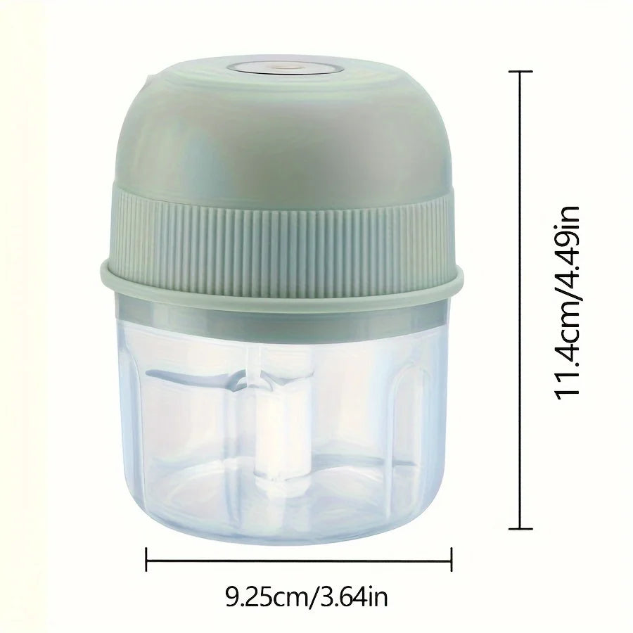 250 ml elektrischer Mini-Knoblauchzerkleinerer, USB-Fleischwolf, Knoblauchzerkleinerer, robuster Ingwer- und Gemüsebrecher mit Sicherheitsschalter,