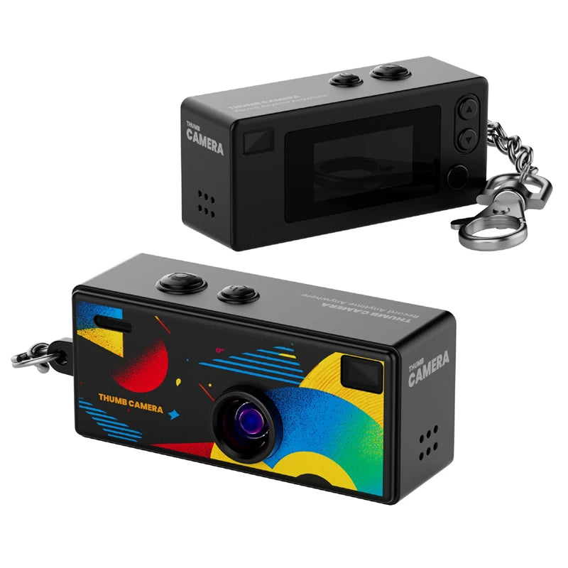 Mini-Schlüsselanhänger-Daumenkamera mit 1080P HD-Videoaufzeichnung und 130 Grad Weitwinkelobjektiv, TFT-LCD-Bildschirm für Studenten 2025