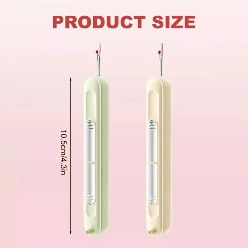 1/2 Stück 2-in-1-Nadeleinfädler, Nahttrenner, Nähentferner, dehnbare Nahttrenner für Handnähen, Nahtzubehör