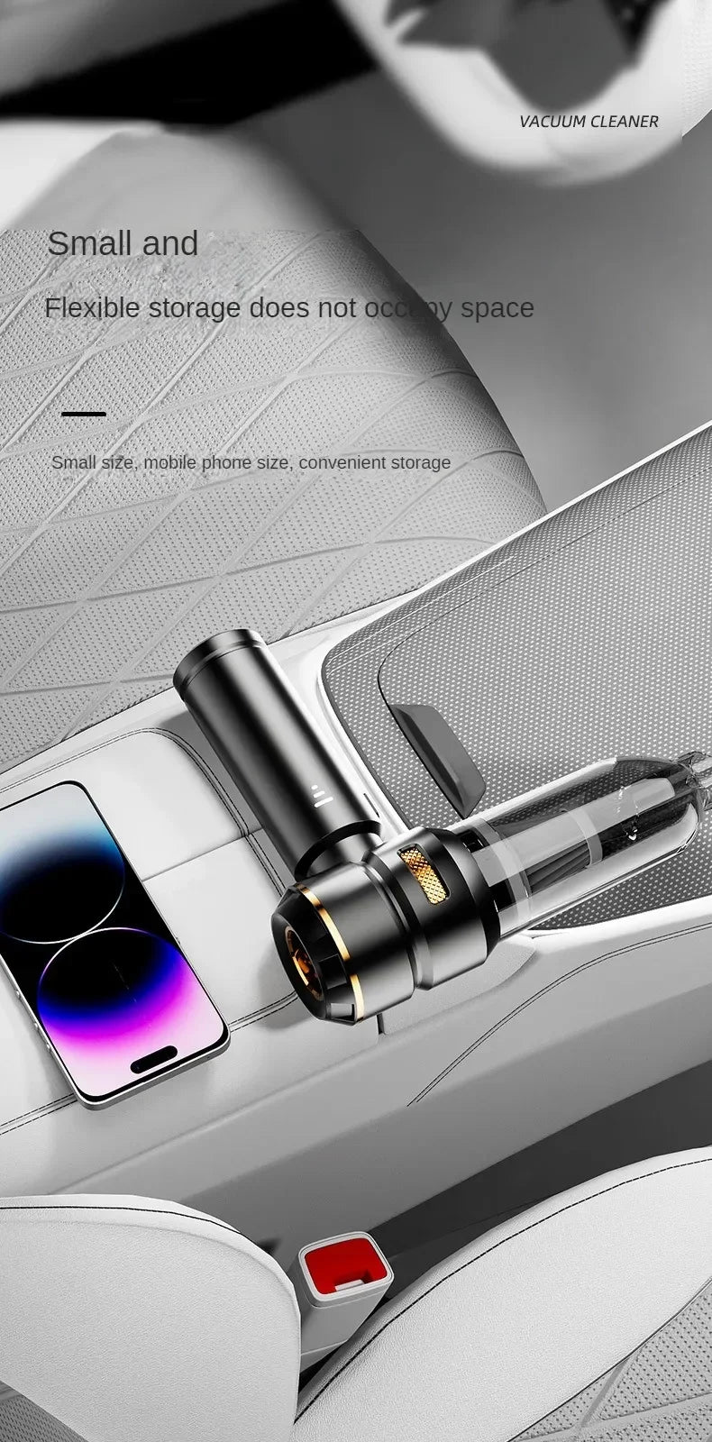 Auto-Staubsauger, leistungsstarker, tragbarer, kabelloser, bürstenloser Motor, Reinigungsmaschine, leistungsstarker Luftstaubsauger für Haushaltsgeräte