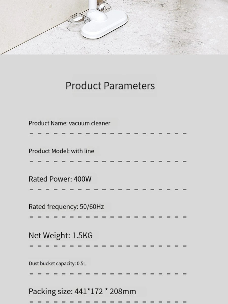 1 elektrischer Mopp-Staubsauger, einfach zu bedienen, geeignet für Zuhause, Schlafsaal, Büro und andere Verwendung