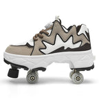 Kinder-Rollschuhe mit Allradbremsen, neue Leder-Rollerblades für Kinder